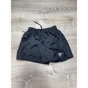 Umbro Black Checkered Soccer‎ Athletic Shorts Drawstring Elastic Waist Size XS